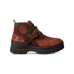 Polo Ralph Lauren Oslo High Duck Buckle Brown Leather Boots Shoes Mens 11D